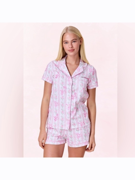 LoveShackFancy Other - LoveShackFancy X Roller Rabbit Heirloom Monkey Shorts Polo Pajama Set XL NWT